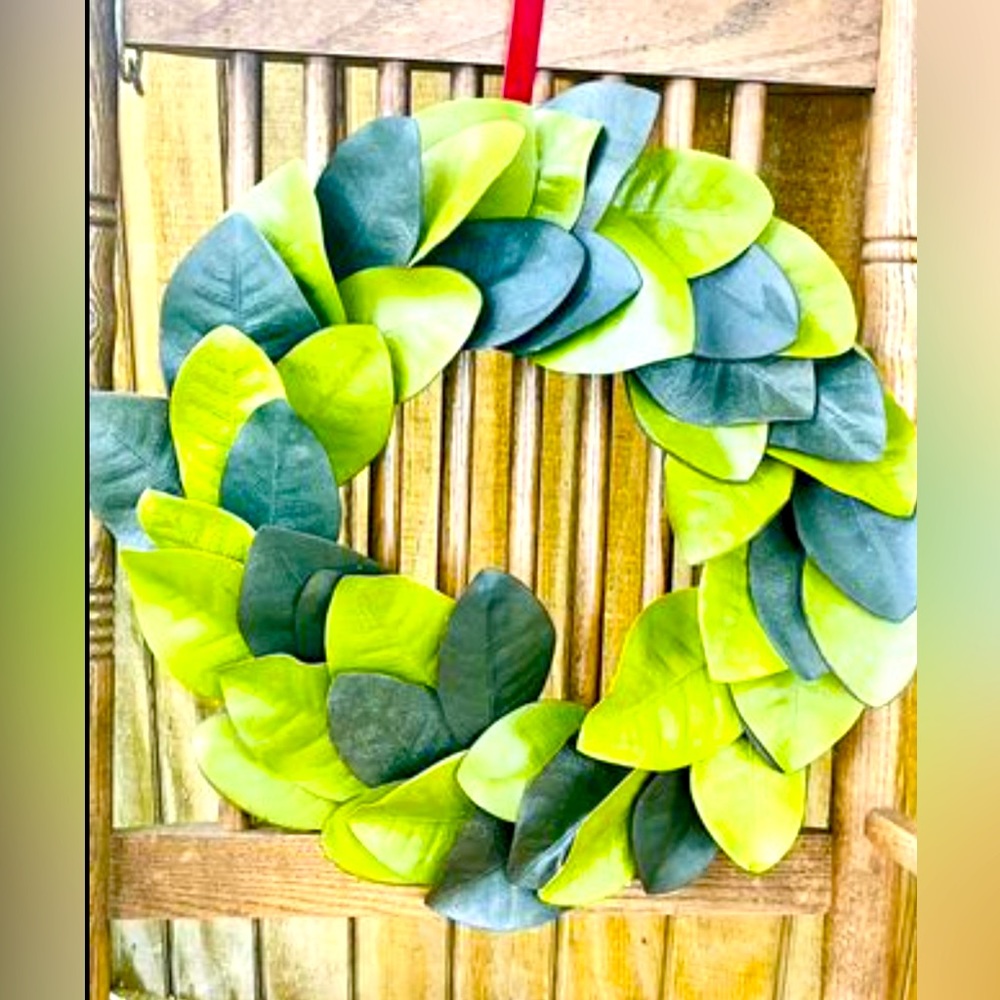 Elegant Magnolia Leaves Wreath 21”